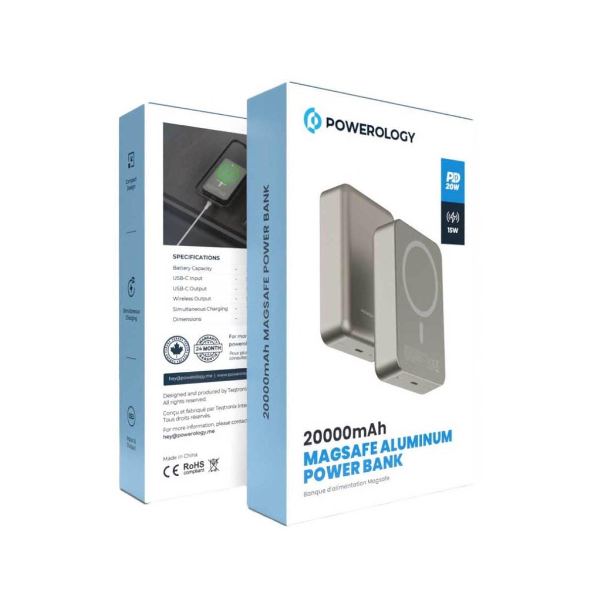 20000mAh 20W PD & 15W MAGSAFE - DARK GREY - Image 1