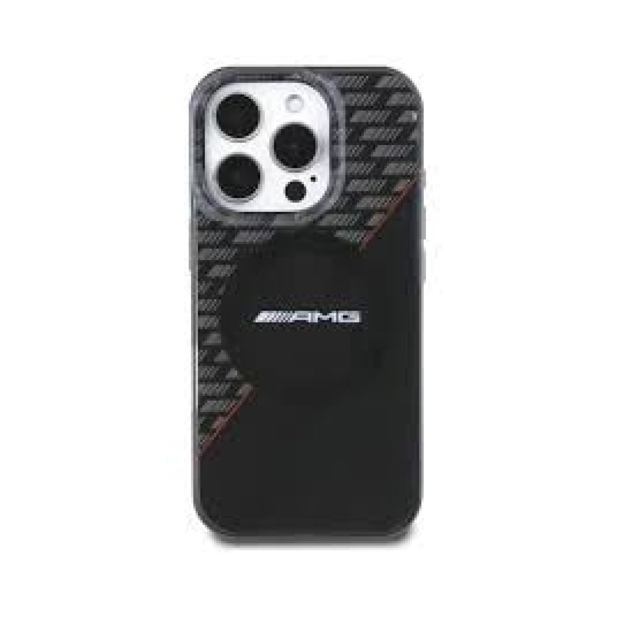 MAGSAFE DOUBLE LAYER RHOMBS PATTERN BLACK/RED - Image 1