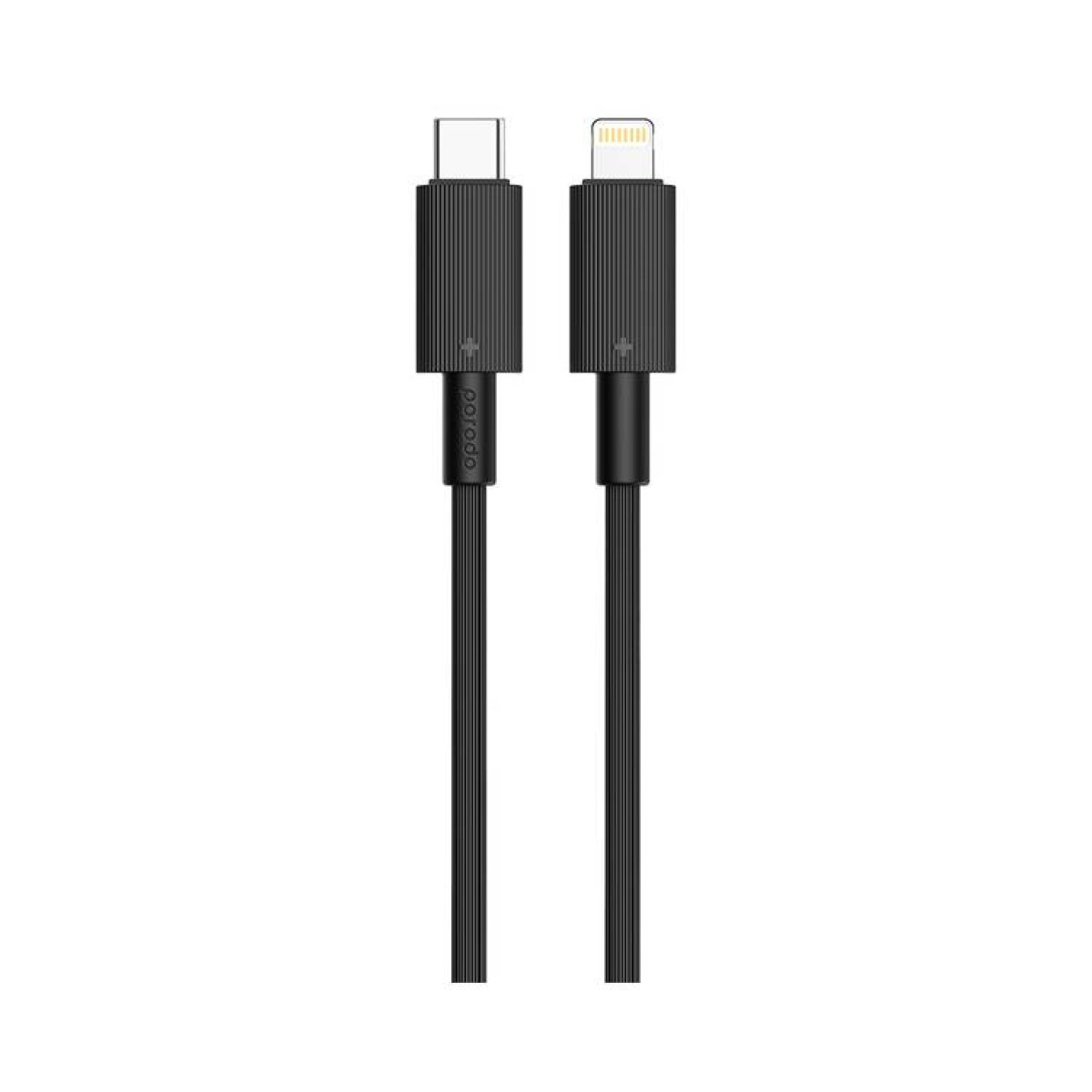 USB C TO LIGHTNING PVC CABLE 1.2M - BLACK - Image 1