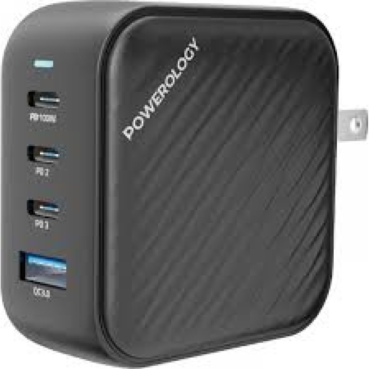 3 PORT PD + 1 QC 3.0 GAN WALL CHARGER 100W BLACK - Image 1