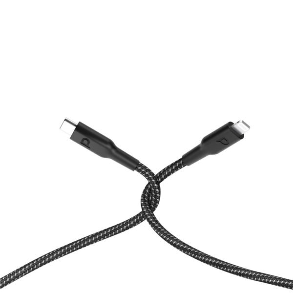 BRAIDED USB-C TO USB-C + LIGHTNING -BLACK