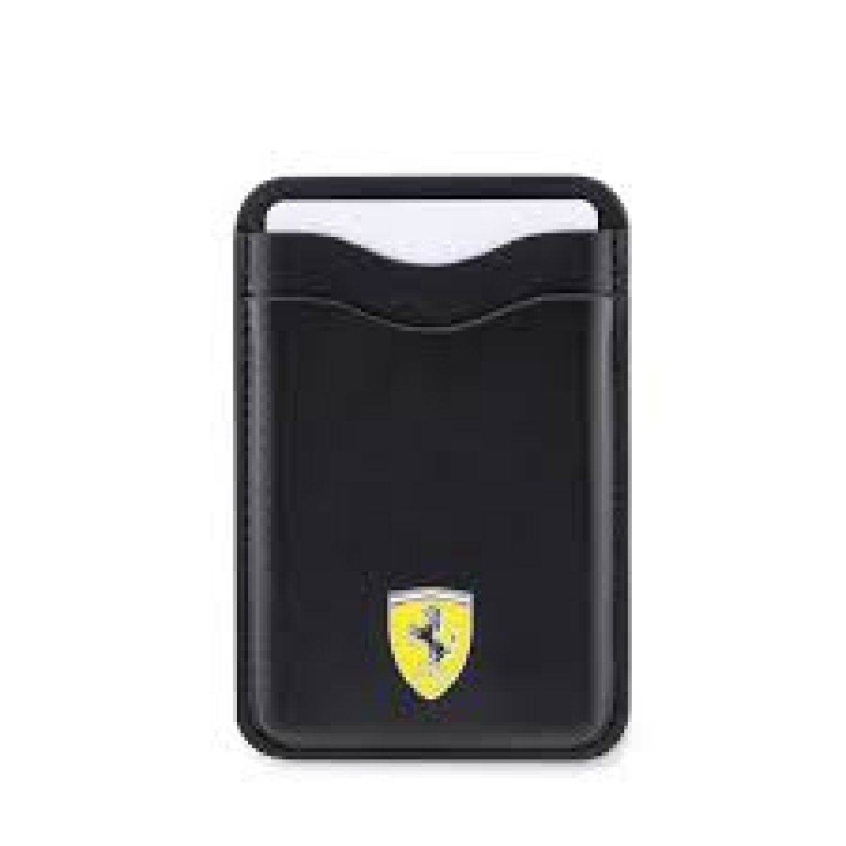 FERRARI CARDSLOT MAGSAFE PU LEATHER BLACK - Image 1