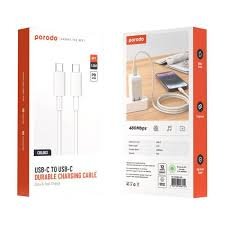 USB C TO C PVC CABLE 1.2M WHITE