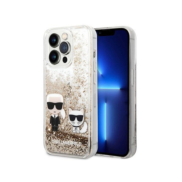 SILVER LIQUID GLITTER CASE FRONT FACING LOGO
