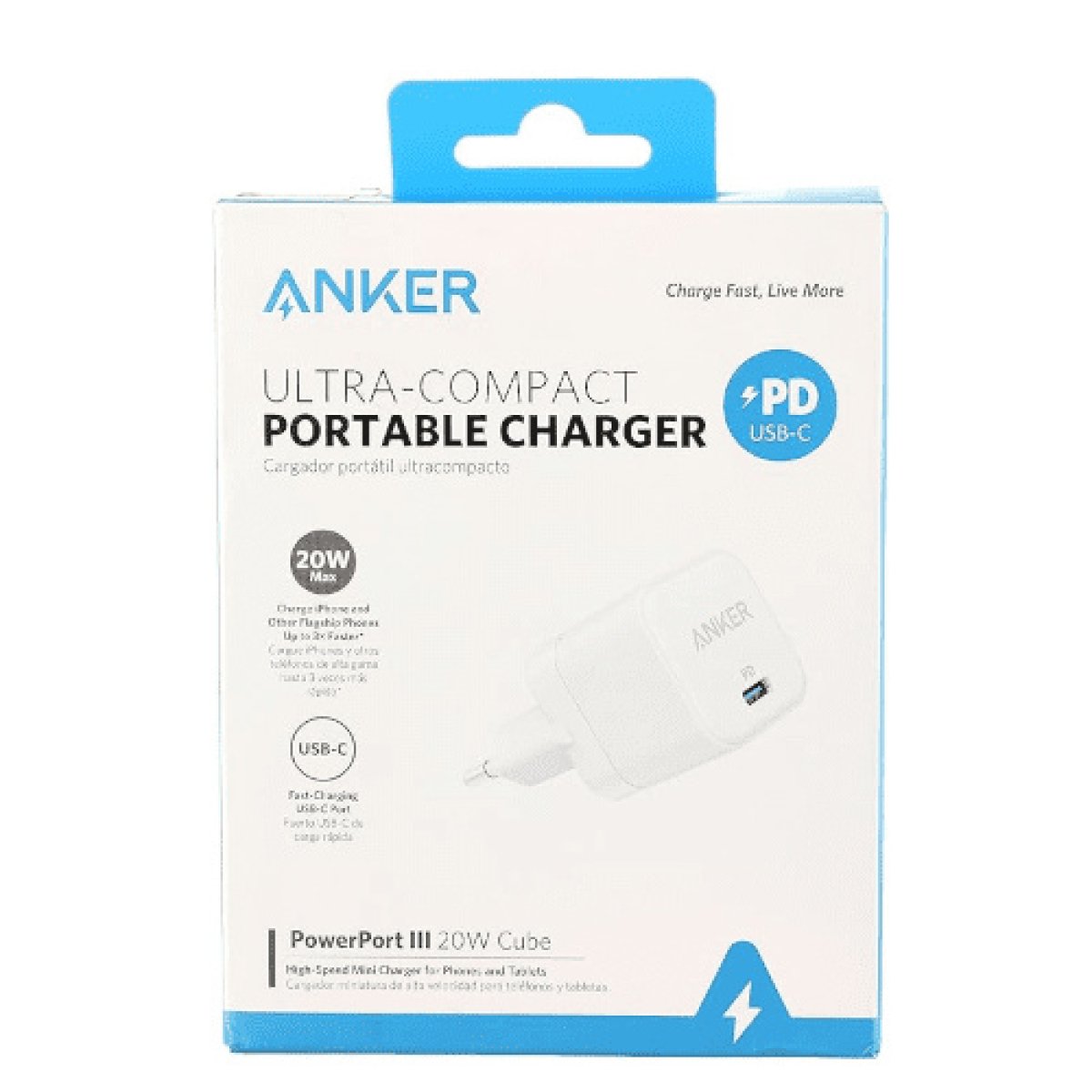 20W HIGH SPEED USB-C Charger 2Pin - Image 1