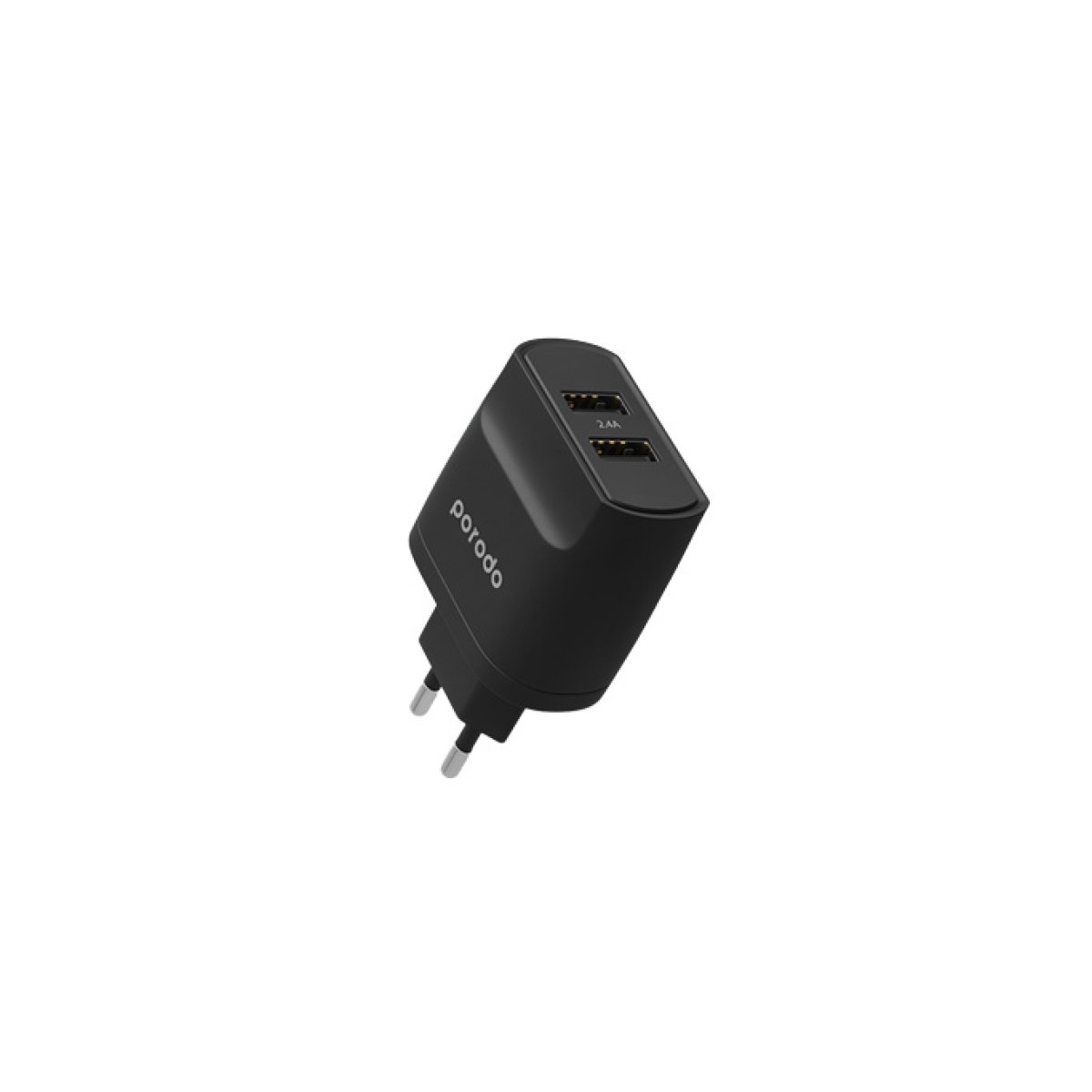 BLUE DUAL PORT (A&A) 2.4A 12W EU - BLACK - Image 1