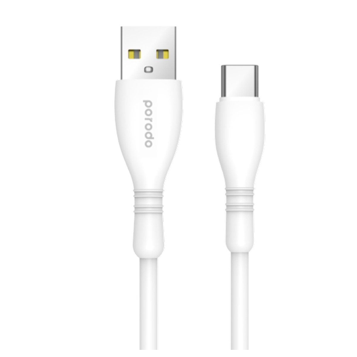 USB A TO C PVC CABLE 3M- WHITE - Image 1