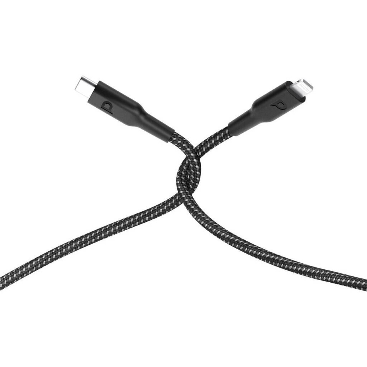 BRAIDED USB-C - LIGHTNING 1.2M 60W BLACK - Image 1