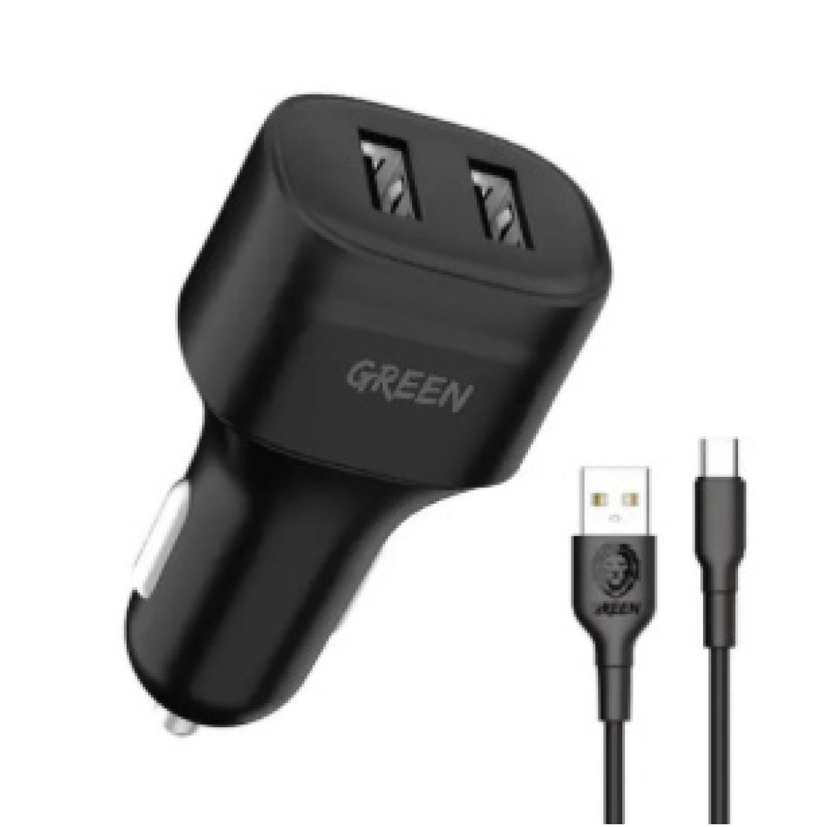 DUAL CAR CHARGER WITH TYPE C CABLE - Image 1