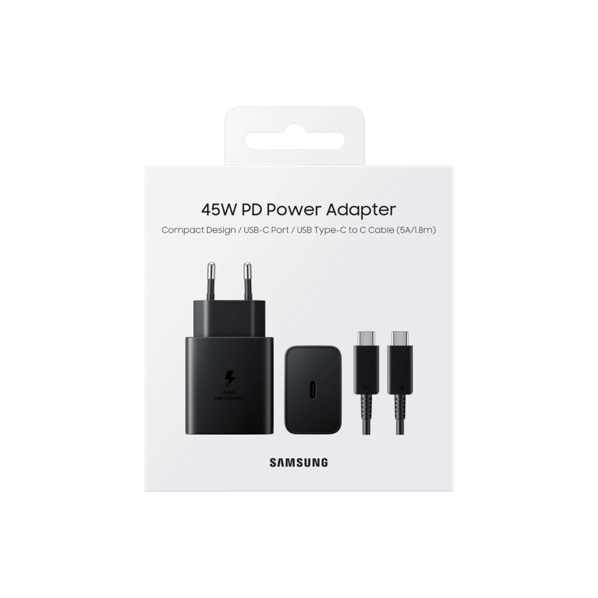 TRAVEL ADAPTER 45W WITH 1.8M USB-C TO USB-C - Image 1