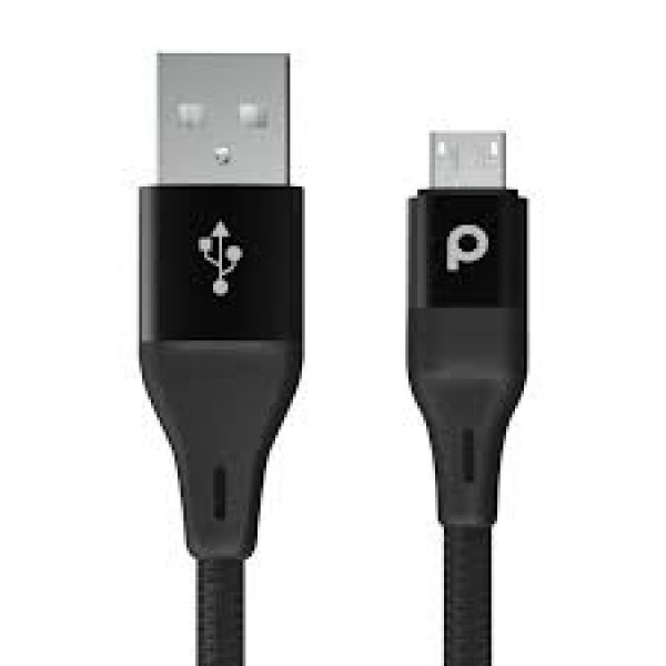 ALUMINIUM BRAID USB-A TO MICRO-USB 1.2M BLACK