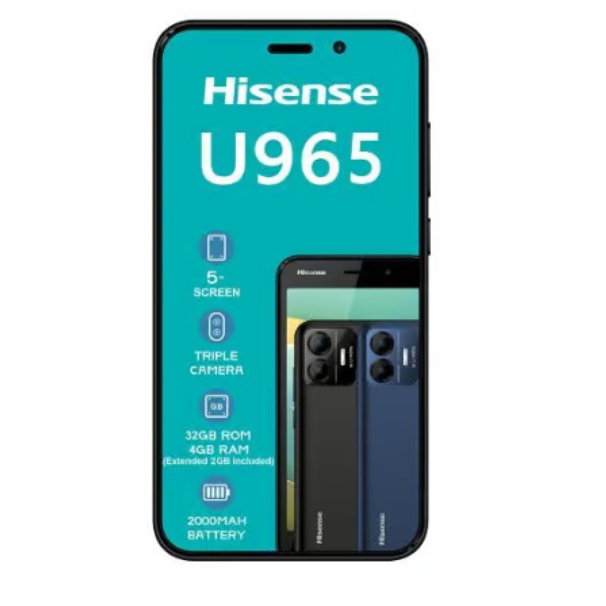 HISENSE U965 BLACK 4GB RAM 32GB ROM - Image 1