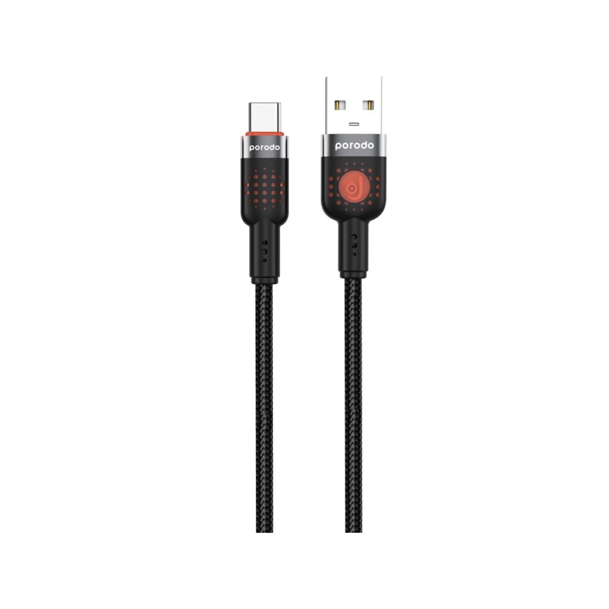 BRAIDED TRANSPARENT USB-A TO USB-C - Image 1