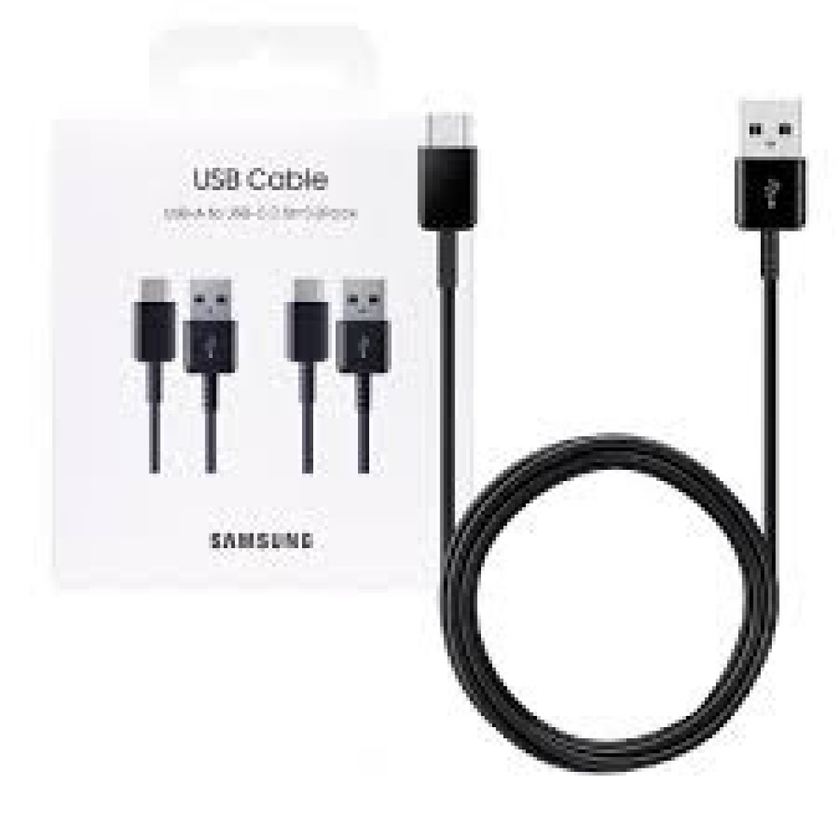 USB-A TO USB-C  2 PACK 1.5M BLACK - Image 1
