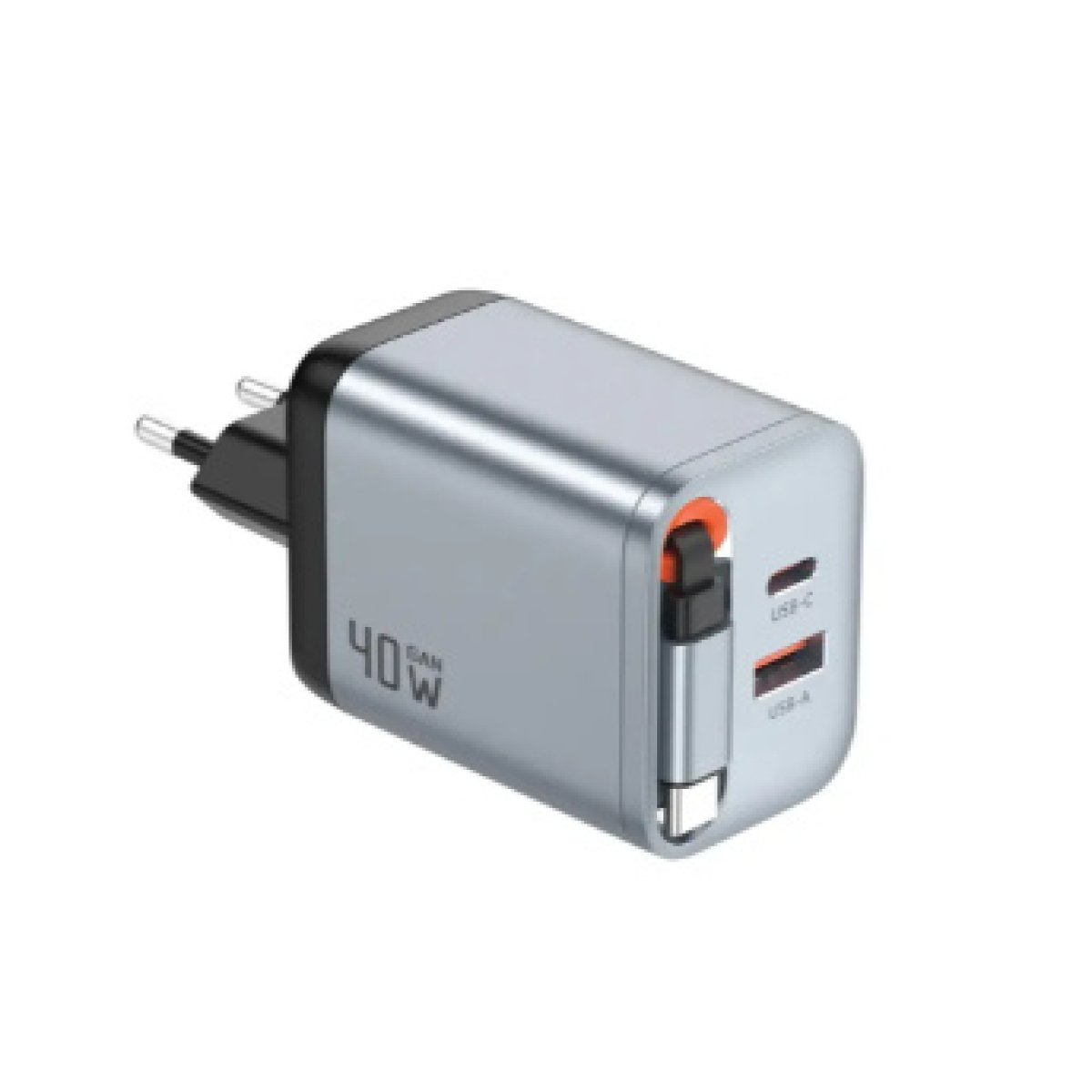GREEN LION GAN PREMIUM EU PLUG PD 40W - GREY - Image 1