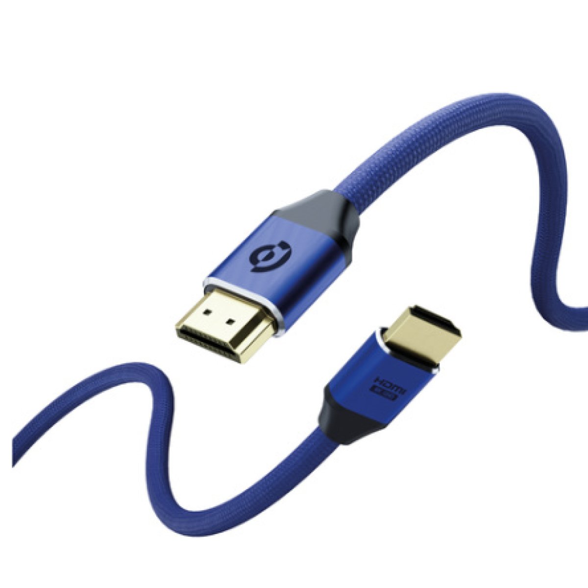 HDMI TO HDMI BRAIDED 2M 8K NAVY BLUE - Image 1