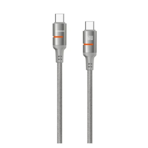 PORODO CHARGE LTE USB C TO C GREY