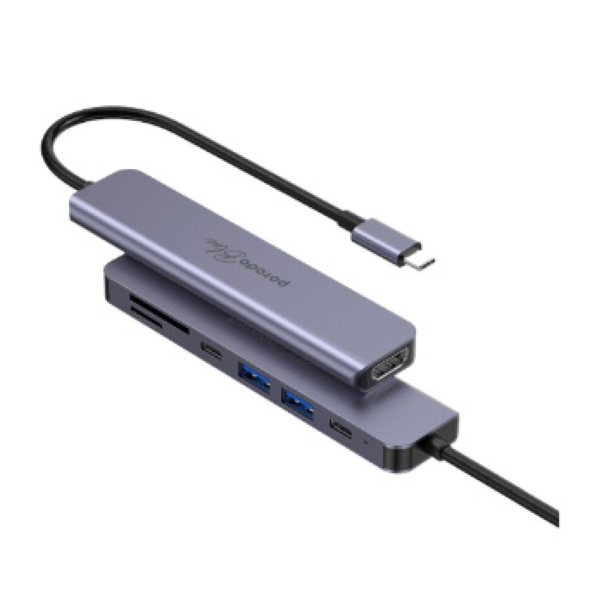 PORODO BLUE 7IN1 HUB HDMI - Image 1
