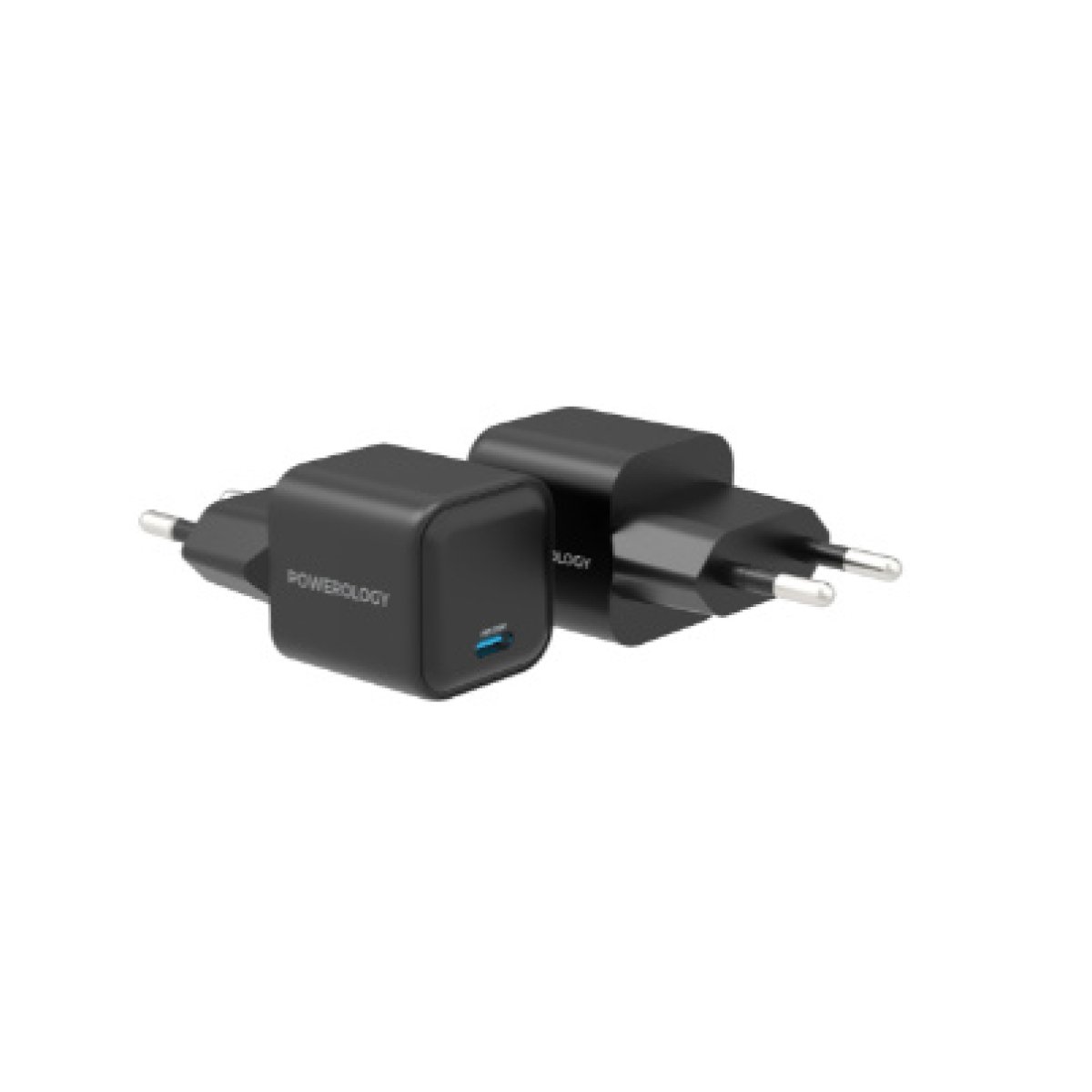 POWEROLOGY 35W SINGLE PORT TYPE C CHARGER BLACK - Image 1