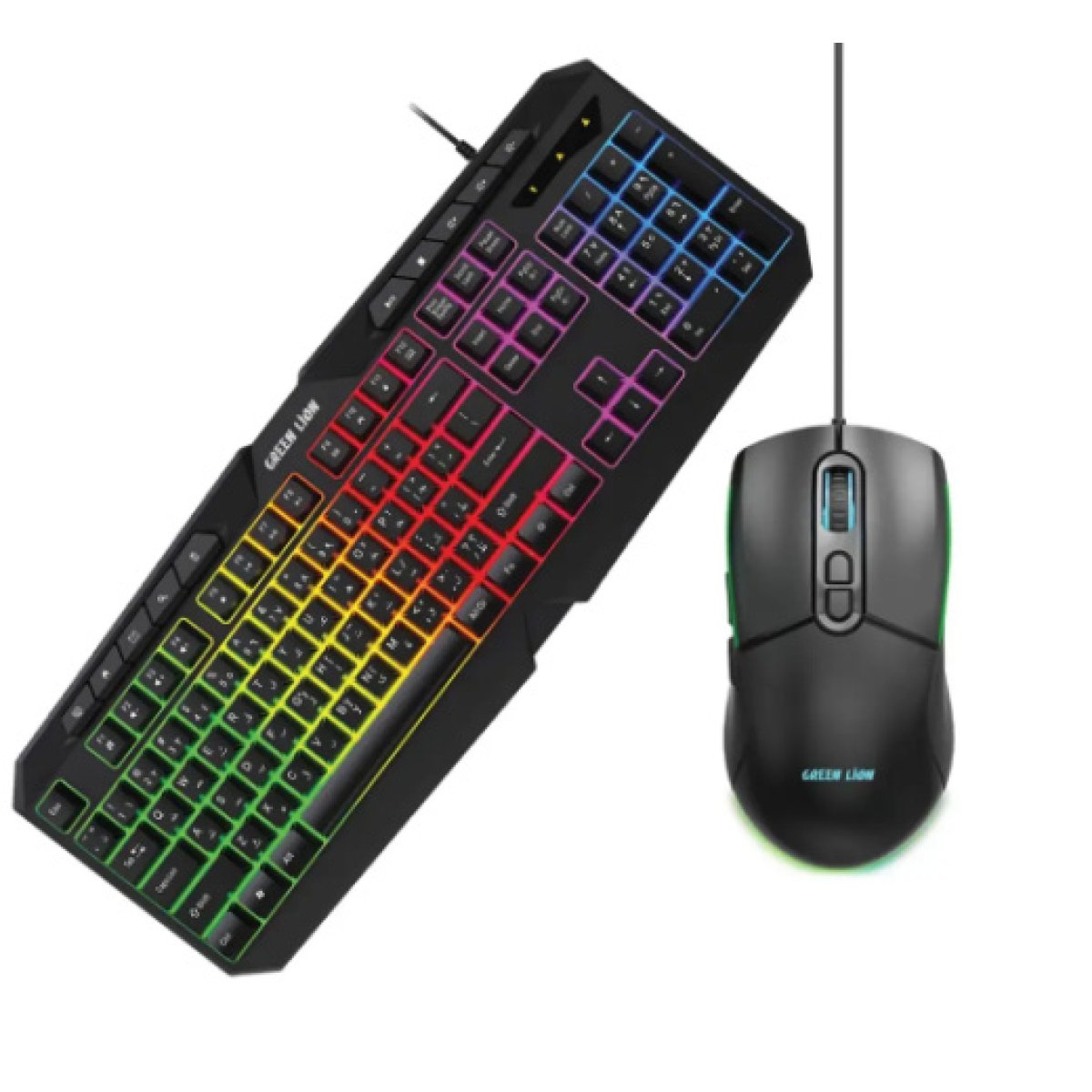 GREEN LION GK-400 RGB GAMING KEYBOARD & MOUSE - Image 1