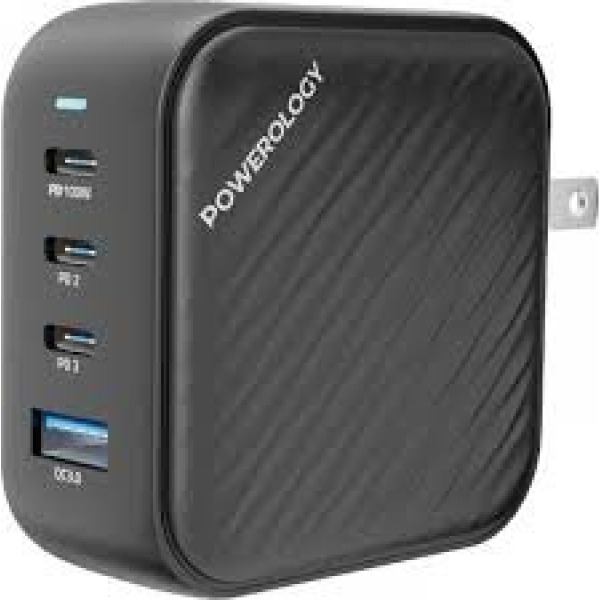 3 PORT PD + 1 QC 3.0 GAN WALL CHARGER 100W BLACK - Image 1