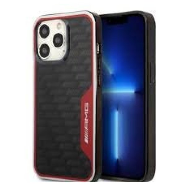 TRANSPARENT CARBON PATTERN BLACK/RED BORDER