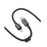 PORODO USB C TO LIGHTNING BRAIDED CABLE BLACK