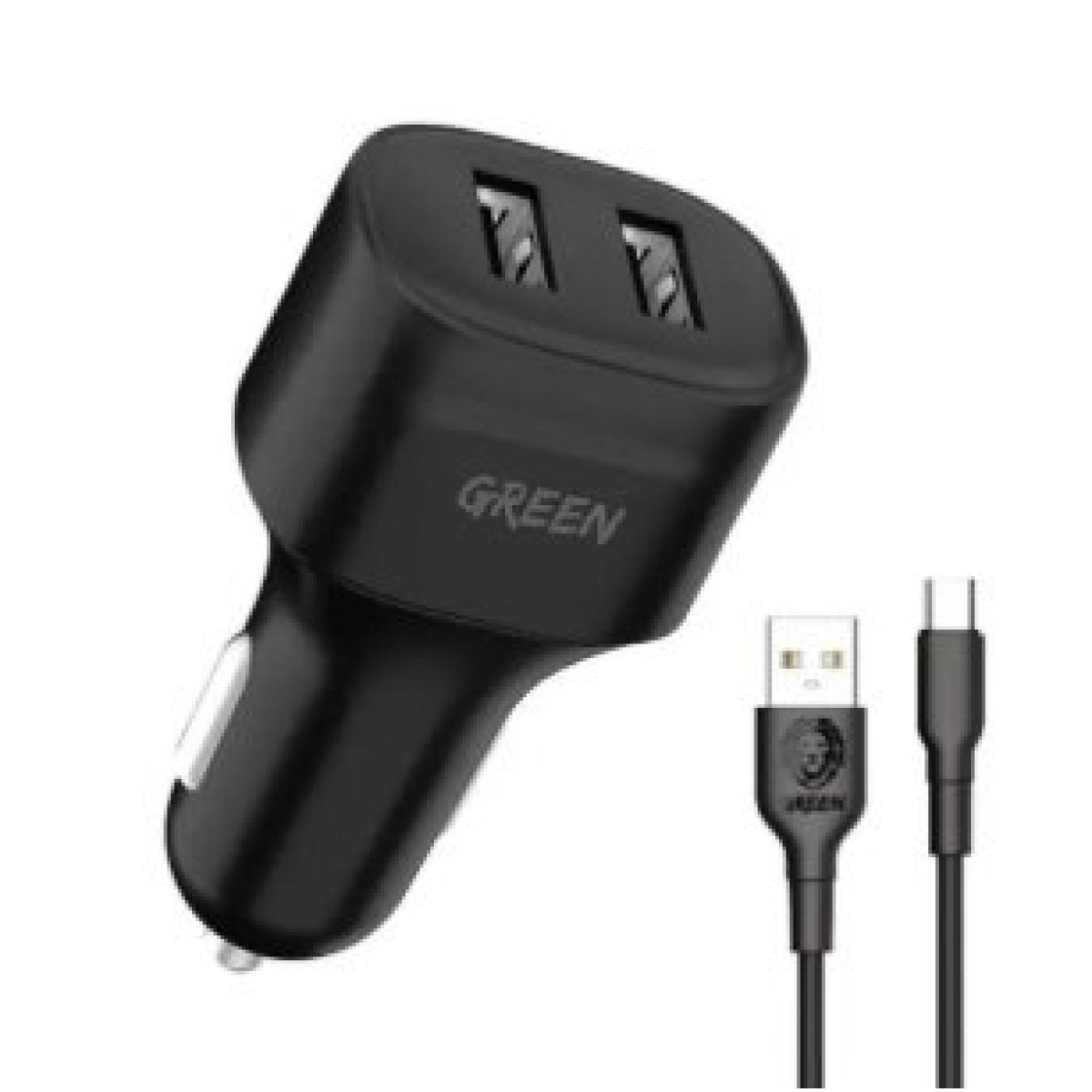 DUAL CAR CHARGER WITH TYPE C CABLE - Image 1