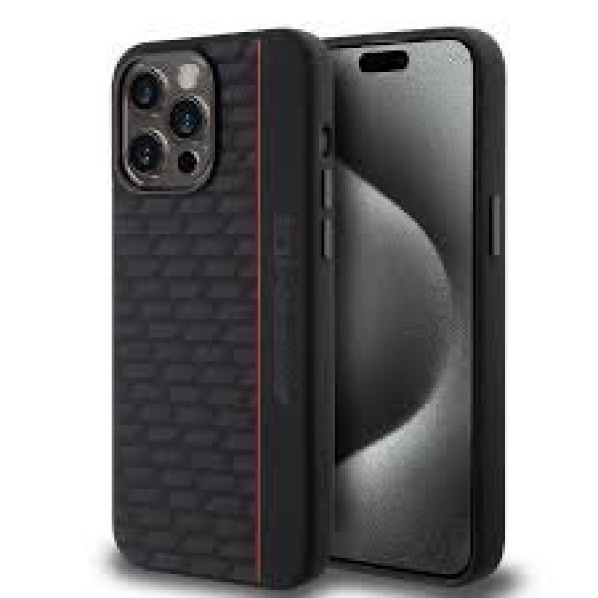 MAGSAFE DOUBLE LAYER RHOMBS PATTERN BLACK/RED - Image 1