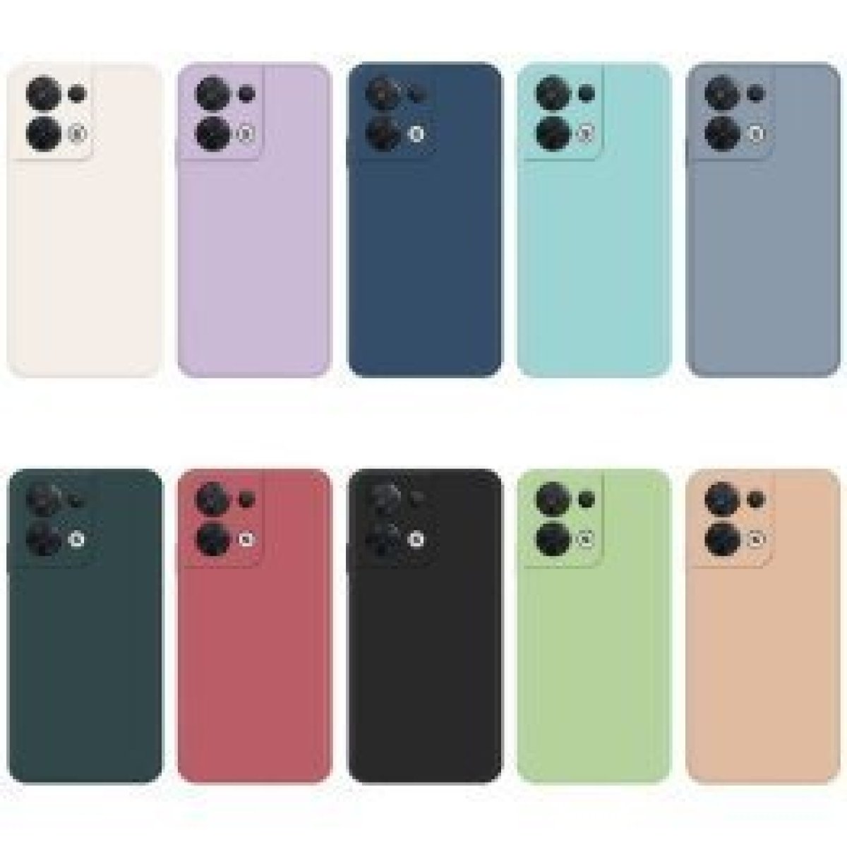 RENO 8 GREY/BLUE SILICONE CASE - Image 1