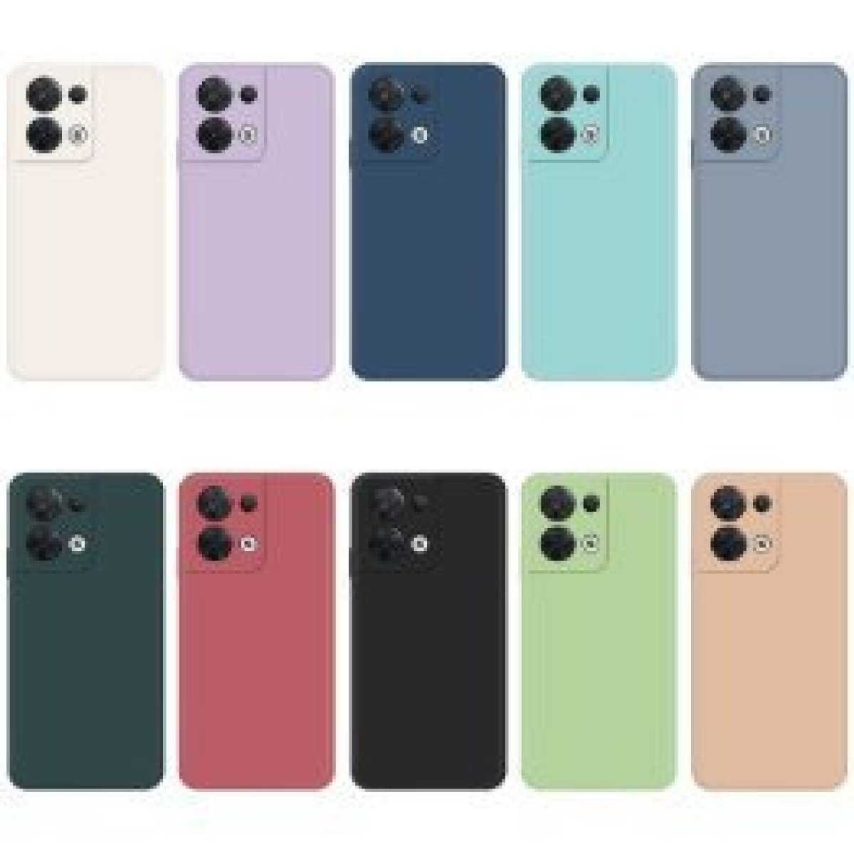 RENO 8 GREY/BLUE SILICONE CASE - Image 1