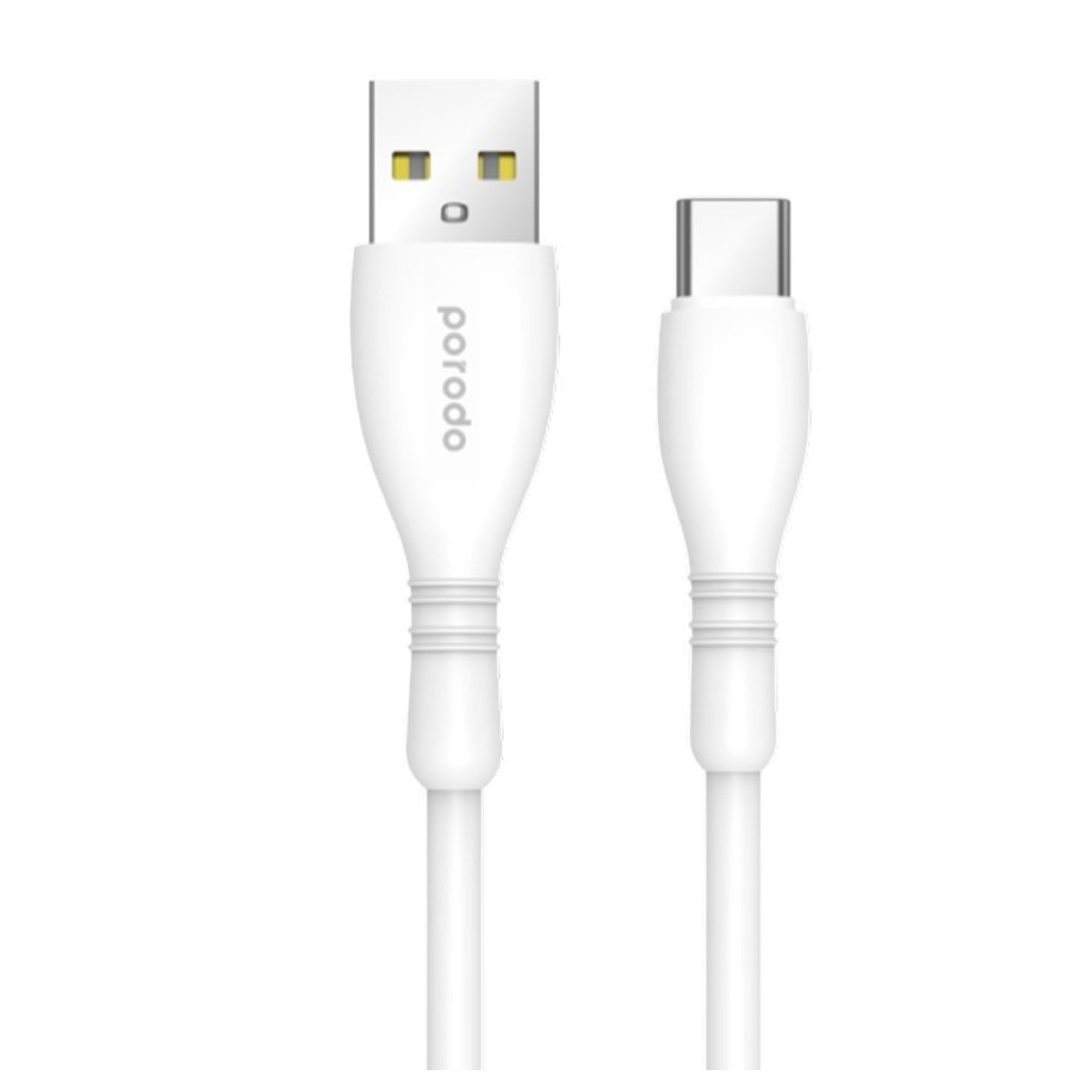 USB A TO C PVC CABLE 3M- WHITE - Image 1