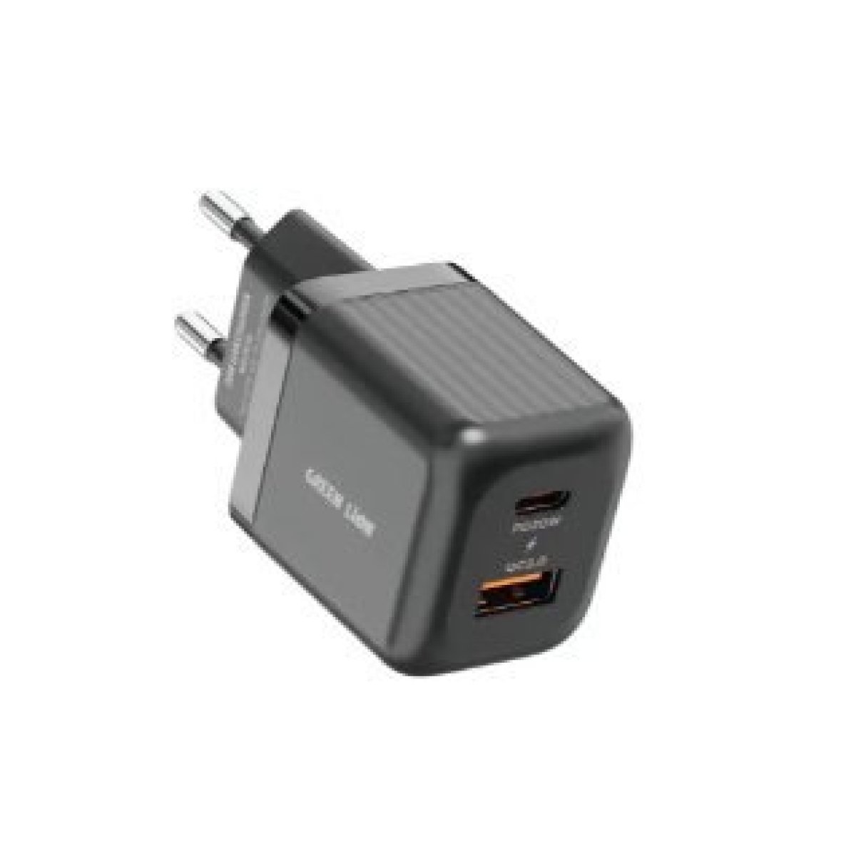 GREEN LION ULTRA COMPACT GAN WALL CHARGER EU PIN C TO L PD20W+ QC3.0 BLCK - Image 1