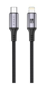 0.3629630020175871328323339-1-1.jpg LEVELO OTTO USB C TO LIGHTNING LEATHER 30W 1.2M CABLE BLACK - Image 1