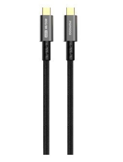 0.3699700020175878939023328-1-1.jpg PORODO WOVEN TYPE C TO C CABLE 240W BLACK - Image 1