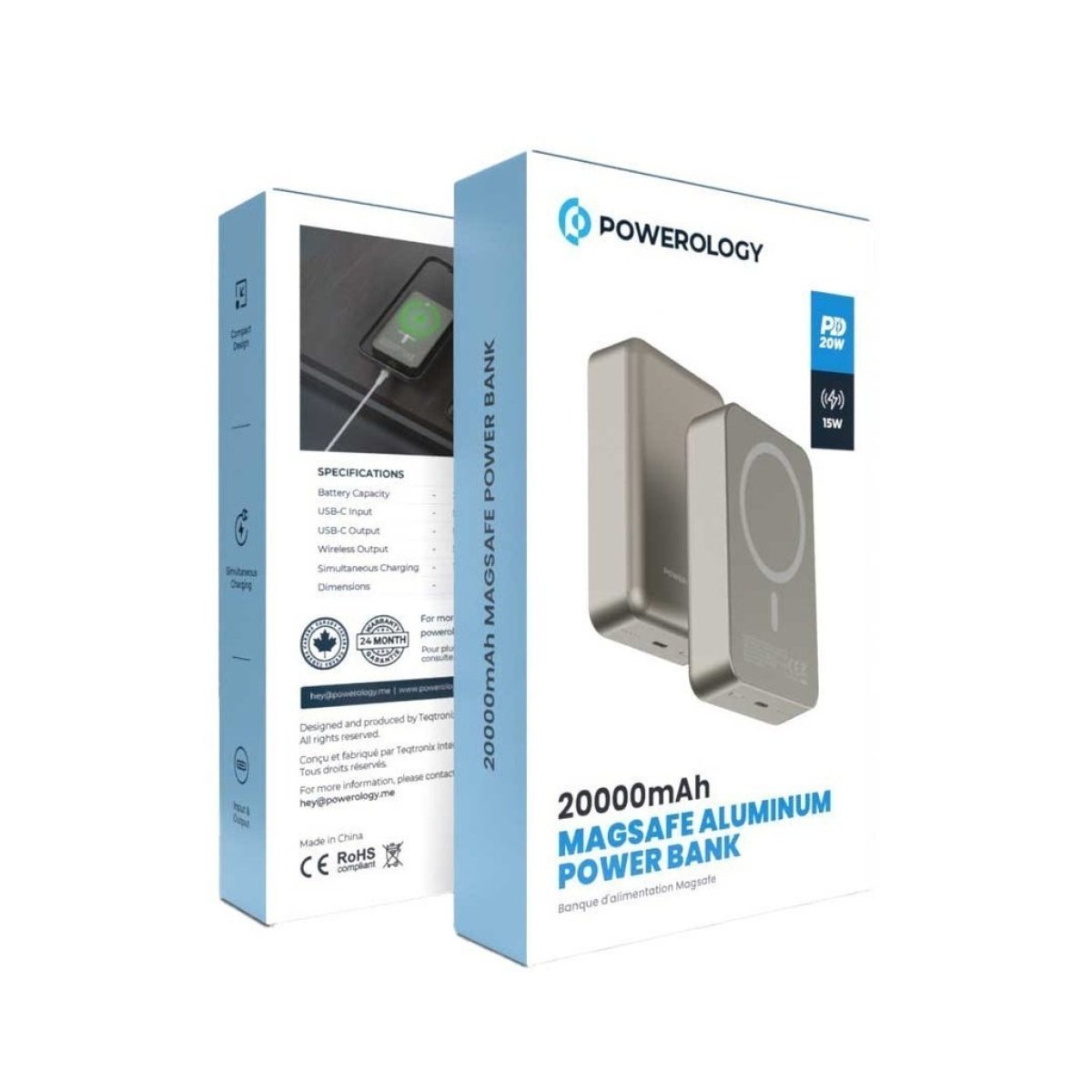 20000mAh 20W PD & 15W MAGSAFE - DARK GREY - Image 1