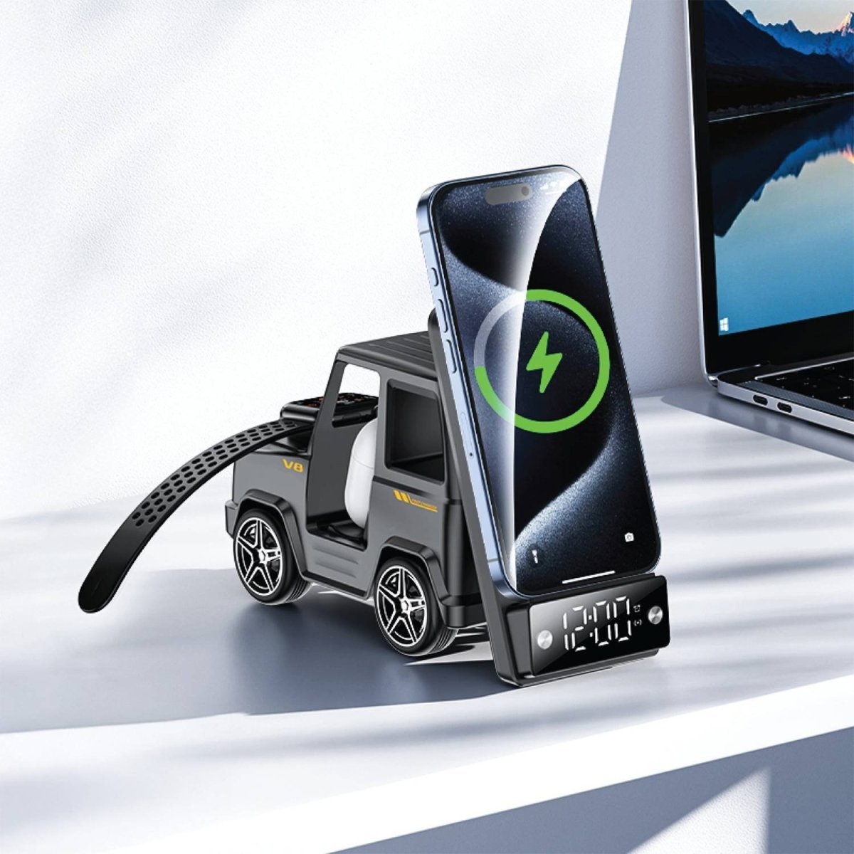 GREEN LION G-WAG 6 IN 1 WIRELESS CHARGER - GREY - Image 1