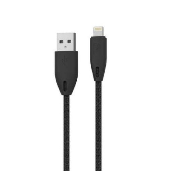 POWEROLOGY LIGHTNING TO USB C ALUMINIUM SHELL BRAIDED 1.2M BLACK