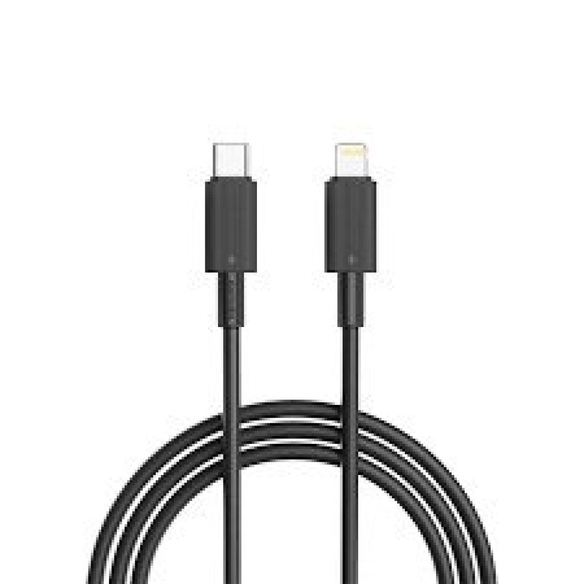 USB C TO LIGHTNING PVC CABLE 3M - BLACK - Image 1