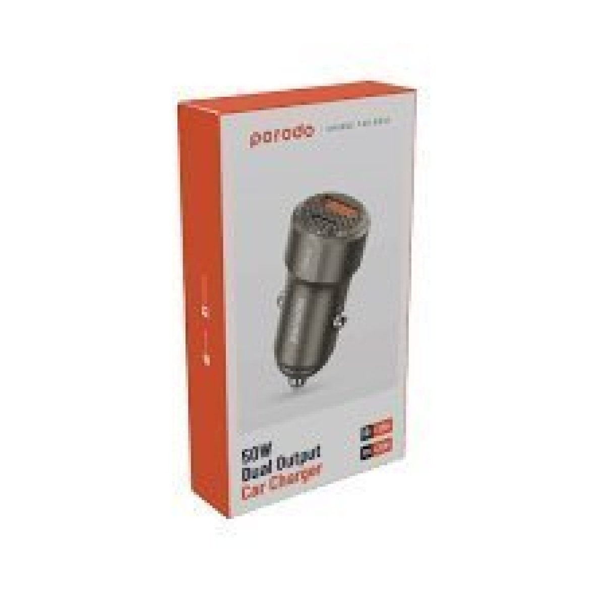 50W DUAL PORT CAR CHARGER (A&C) 30W - BLACK - Image 1