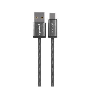 0.8922150020175878909723217-1-1.jpg BRAIDED CABLE USB-A TO TYPE-C BLACK - Image 1