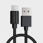 PVC USB-A TO USB-C 3A  1.2M BLACK