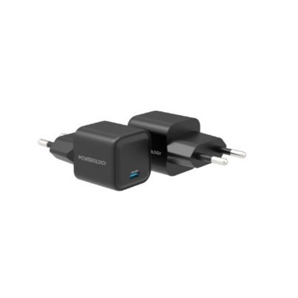 POWEROLOGY 35W SINGLE PORT TYPE C CHARGER BLACK