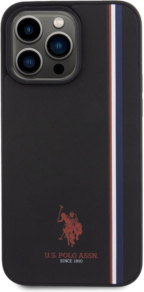 0.26209100 173503521816891.jpg LEATHER BLACK VERTICLE TRICOLOR LINE RED LOGO - Image 1