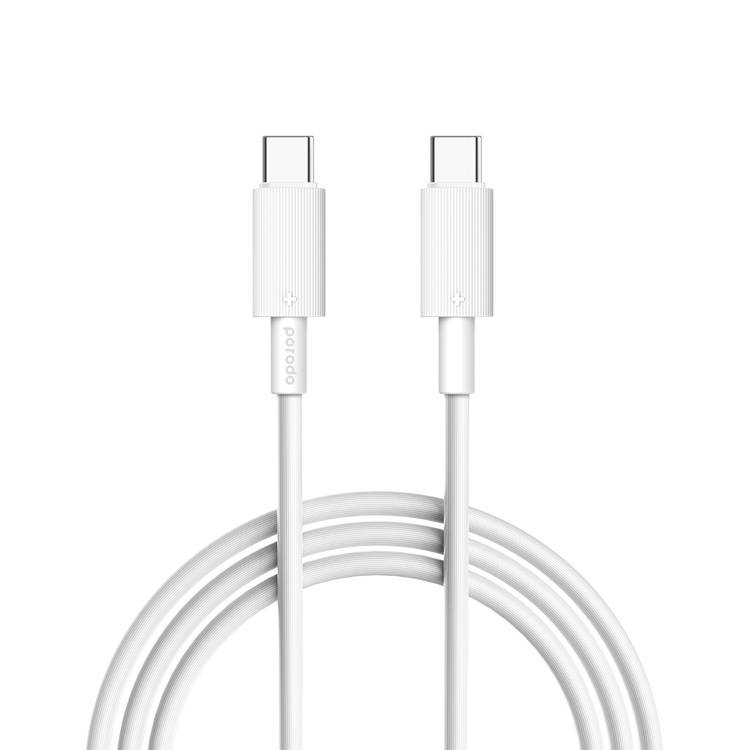 0.34678900 173788241318525.jpg USB C TO C PVC CABLE 3M - WHITE - Image 1