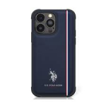 NAVY LEATHER VERTICLE TRICOLOR LINES