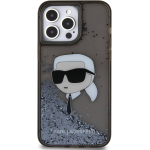 BLACK TRANSPARENT LIQUID GLITTER CASE