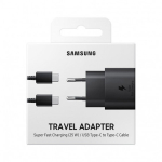 TRAVEL ADAPTER 25W 2 PIN USB-C TO USB-C 1M BLACK