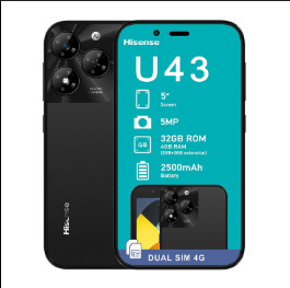 0.58016200 176070410823139.jpg HISENSE U43 BLACK 4GB RAM 32GB ROM - Image 1